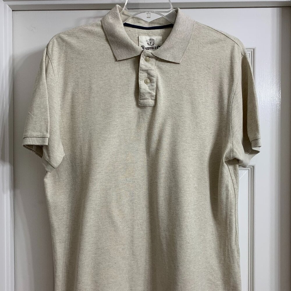 Roebuck & Co. Men's Sand Color Polo Shirt, Size L
